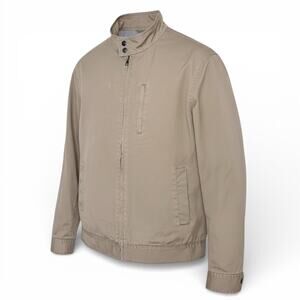 Rails Men's Khaki Fremont Collarless Flannel Lined Bomber Jacket - Size XL‎